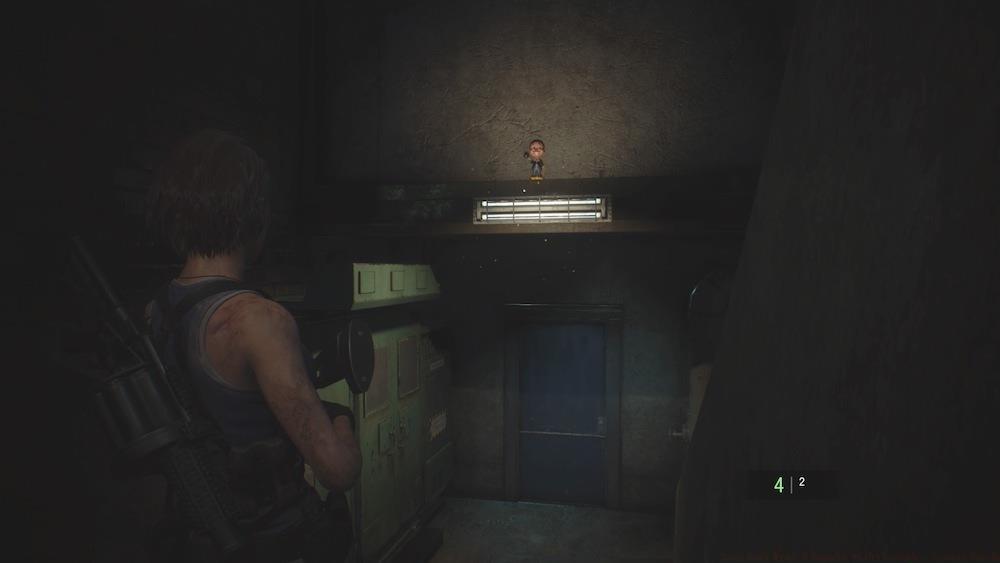 Check behind you as you exit through the final door opened with the Battery Pack to spot this Charlie Doll.